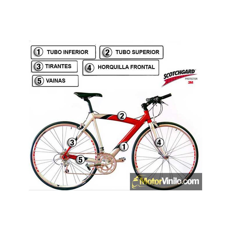 KIT PROTECTOR TRANSPARENTE Para CUADRO de BICICLETA Vinilo Proteccion Bici  BTT EUR 4,80 - PicClick FR