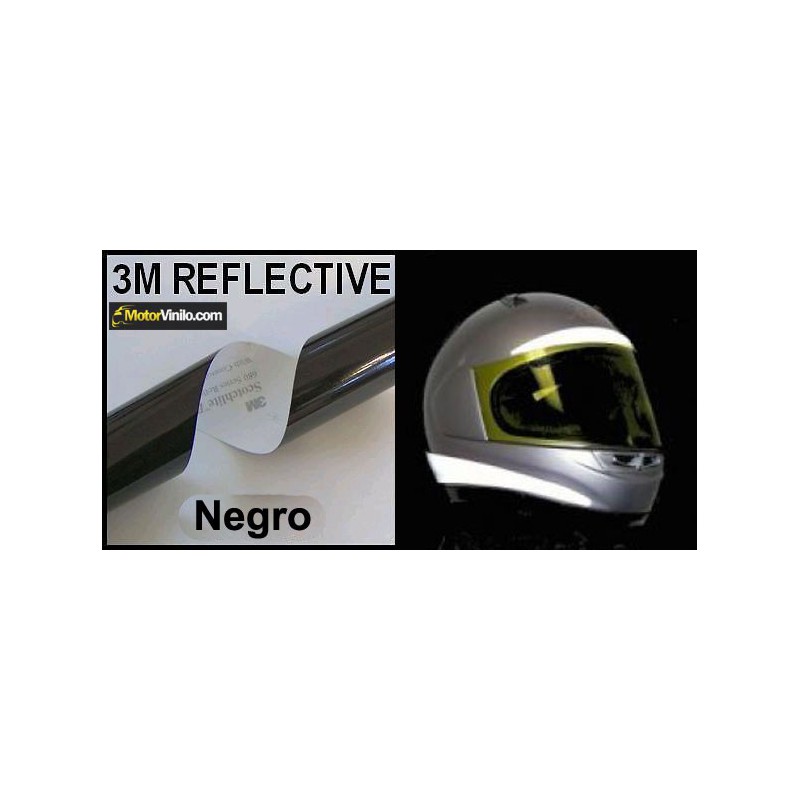 Kit De 4 Pegatinas Reflectantes Para Casco De Moto Color Negro B Reflective