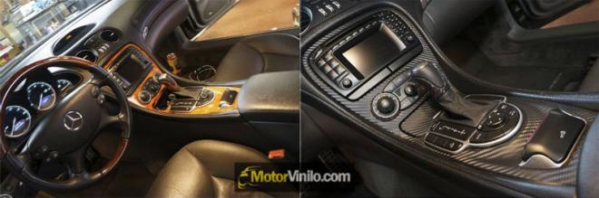 vinilo carbono interior mercedes