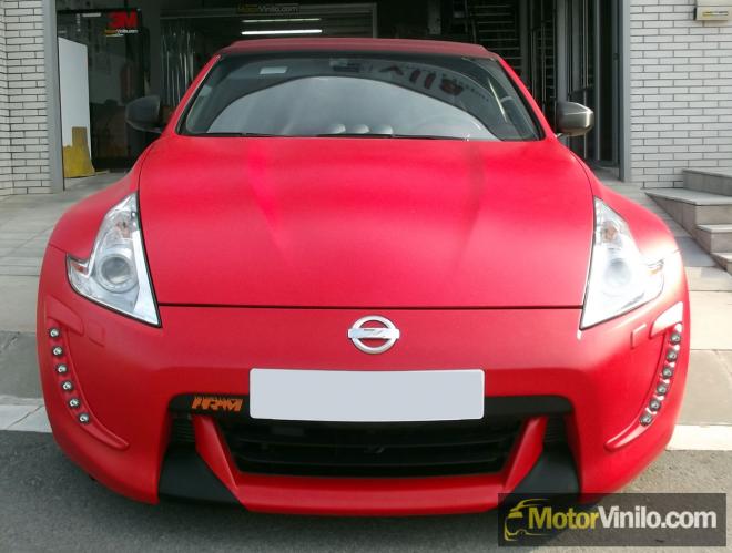 Nissan 370z vinilado rojo mate