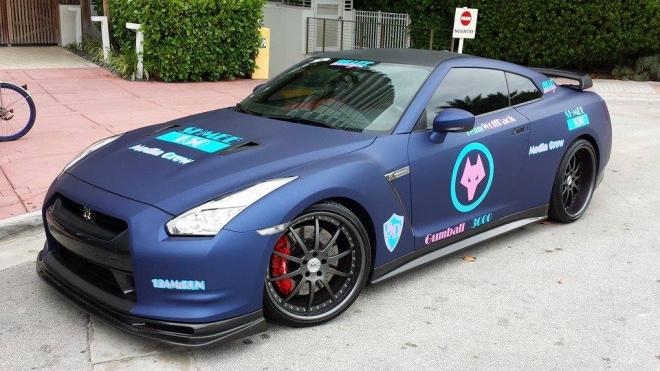 Nissan GTR Shmee vinilado azul oscuro mate 3M