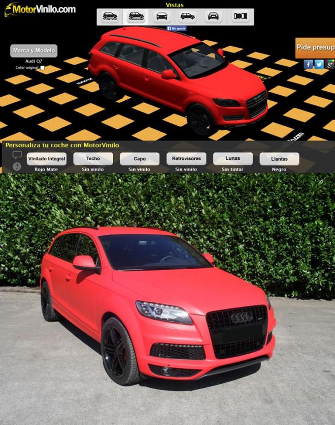 Audi Q7 Configurador 3D vinilado