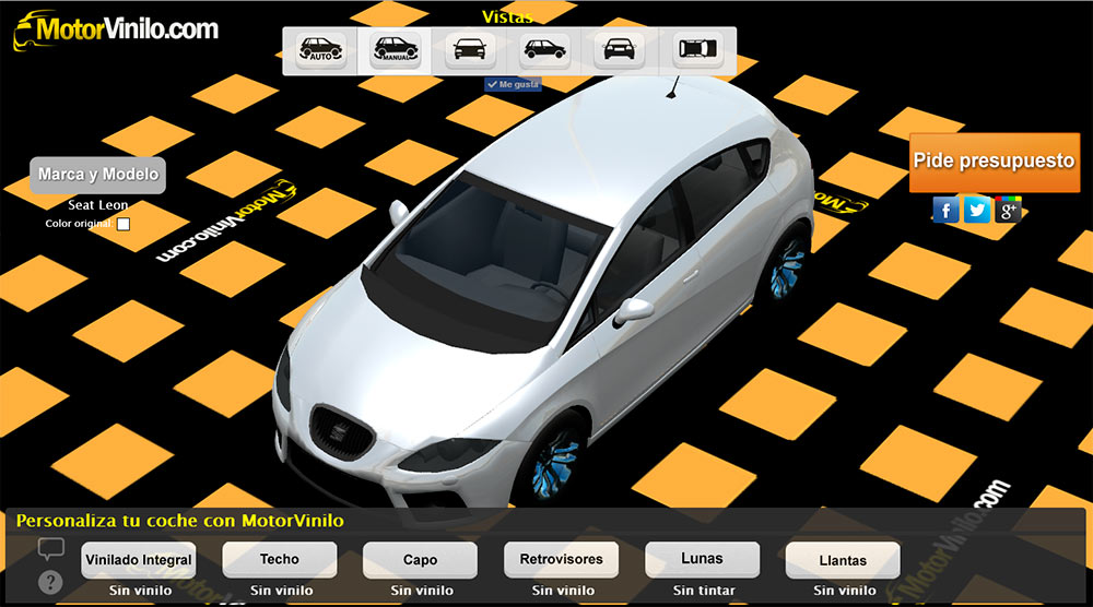 Oportuno Cocinando Prisión Configurador de coches 3D de MotorVinilo. Guía, usos y trucos