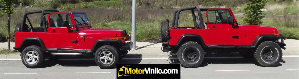 jeeps rojos brillante