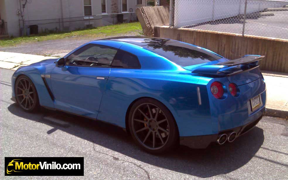 Vinilo Azul Brillante Metalizado para coche