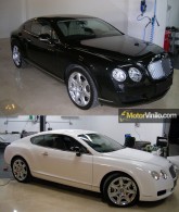 Antes y Después Bentley Forrado Vinilo Blanco Brillante