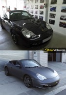 Antes y Después Porsche Carrera Forrado en Gris Mate Oscuro 3M