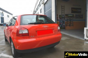 audi a3 forrado rojo brillante