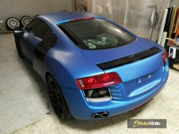 Audi R8 proceso vinilado azul metalizado mate