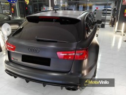 Audi RS6 vinilo Negro satinado y carbono brillo