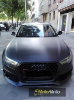 Audi RS6 vinilo Negro satinado y carbono brillo