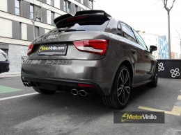 Audi S1 vinilado charcoal brillante