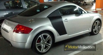 audi tt, vinilo negro mate en side blade