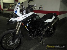 Bmw gs vinilo blanco brillante