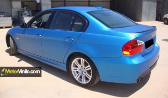 bmw serie 3 vinilo azul mate metalizado