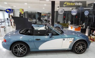 BMW Z3 detalles vinilado Blanco brillo