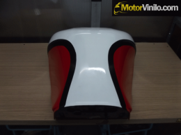 depósito blanco brillante rojo brillante carbono brillante