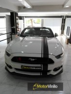 Ford Mustang franjas vinilo Negro mate