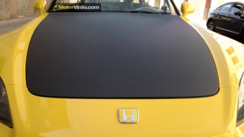 Vinilo Carbono Mate en Capó Honda S2000