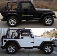 Jeep Wrangler Antes y Después del Forrado Integral