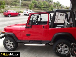 jeep vinilo rojo brillante rojo