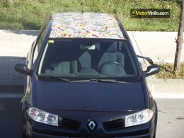 Renault Megane techo vinilo sticker bomb