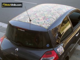 Renault Megane techo film sticker bomb