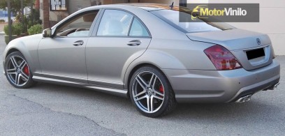 Mercedes Benz Clase S vinilado gris mate metalizado