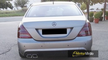 Mercedes Benz Clase S vinilado gris mate metalizado