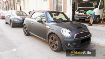 mini cabrio vinilo negro mate