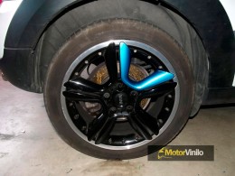 mini countryman vinilo azul mate llanta