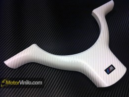 Moldura Vinilo Carbono Blanco