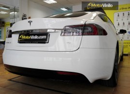 Tesla Model S 75 vinilo Blanco brillo